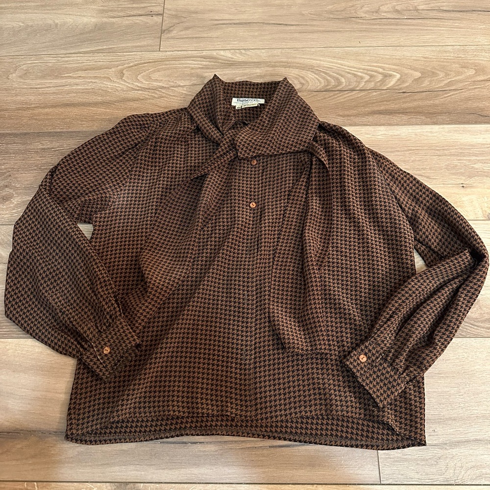 Burberry houndstooth blouse vintage size 44